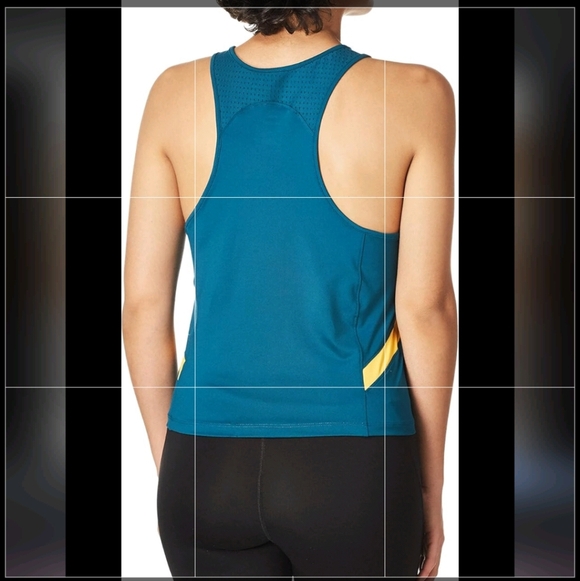 Under Armour Women's Teal and Yellow Mesh Tank Top ~ Size XS - Picture 10 of 10